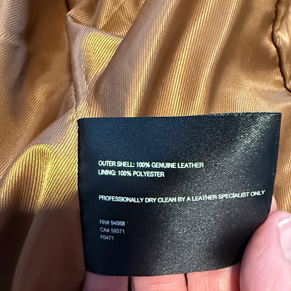 Bernardo Cognac Leather Moto Jacket - Picture 10 of 15